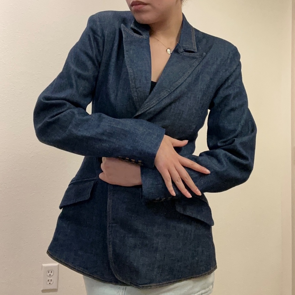 NWT SIMKHAI Jasper Denim Blazer Size 6